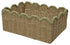 Mand touw rechthoek - L 38x28x16cm - bruin/ l. groen