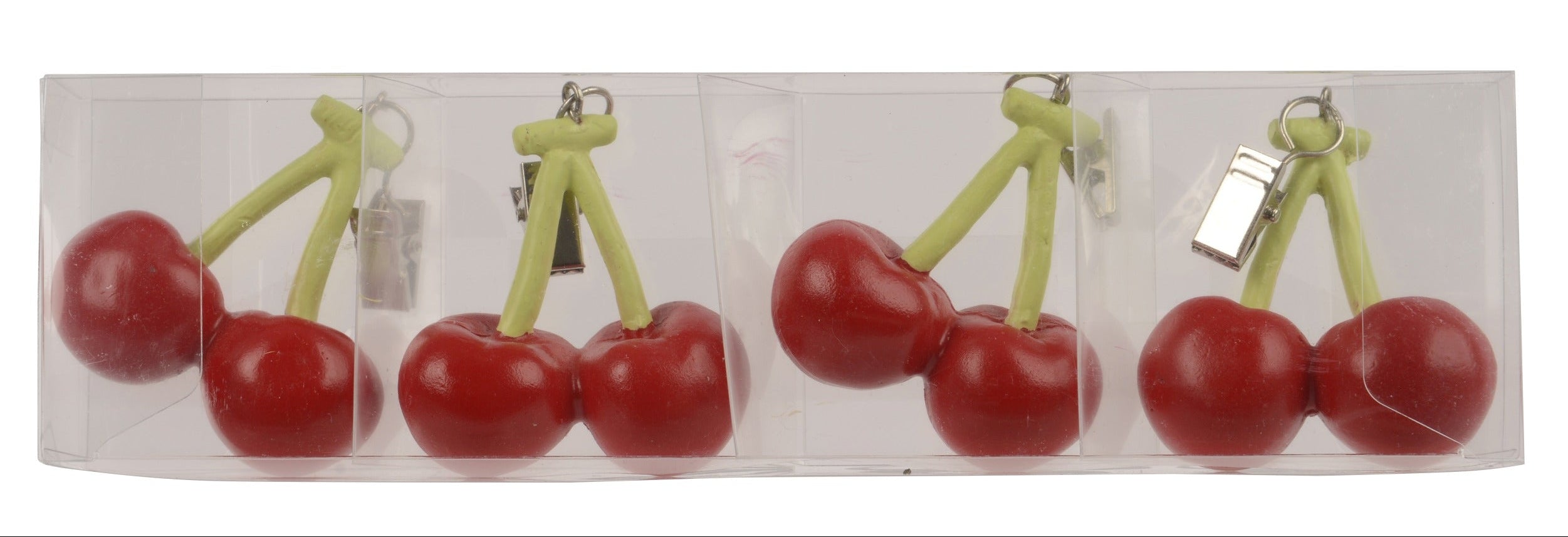 Tafelkleedgewicht kersje 4st.- 23x6cm - rood