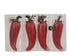 Tafelkleedgewicht chilipeper 4st.- 12,8x7,7cm - rood