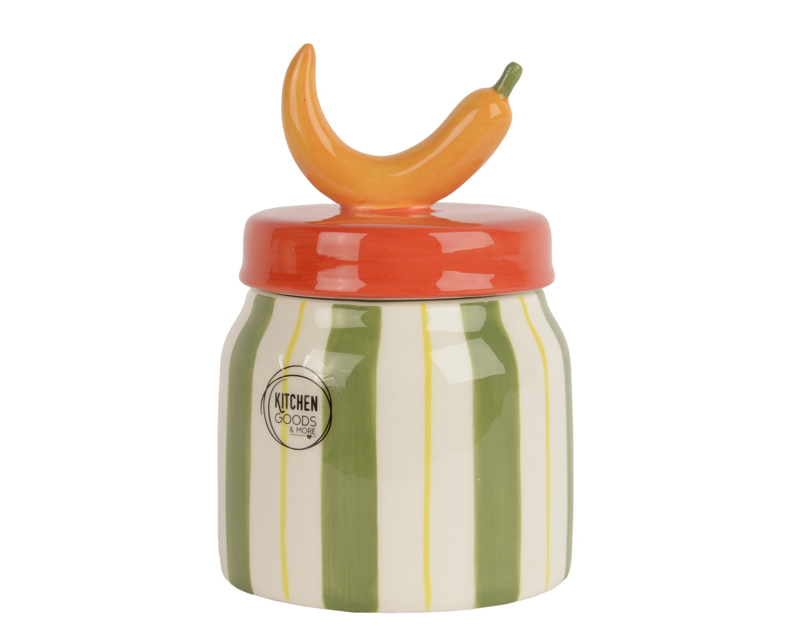 Voorraadpot chilipeper in dolomiet - 10x15,5cm - multi