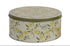 Voorraadpot blik rond - L 20x7cm - groen/ geel