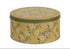 Voorraadpot blik rond - M 17x6cm - groen/ geel