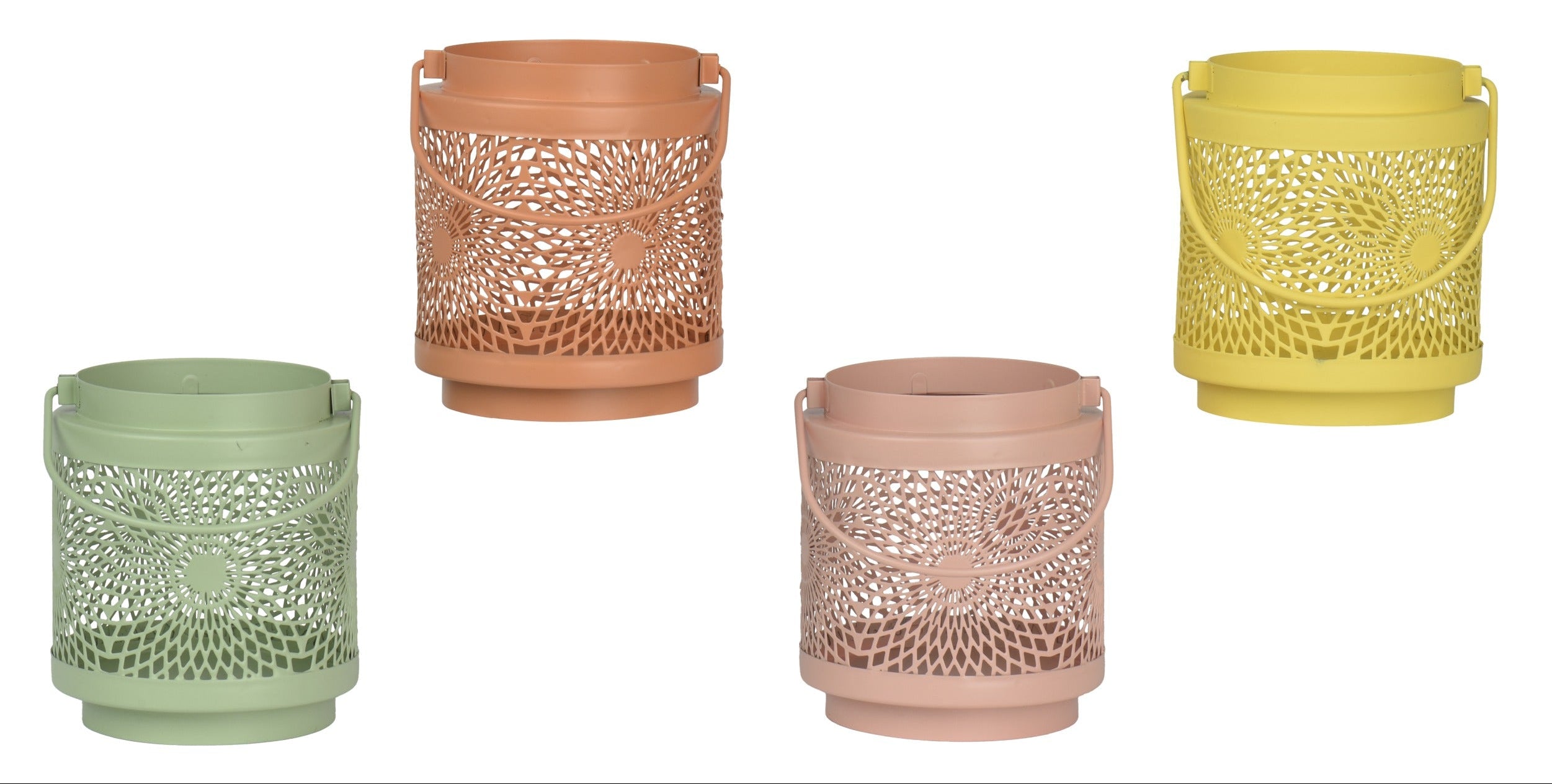 Lantaarn ijzer rond - 10x11cm - ass. (prijs per stuk)