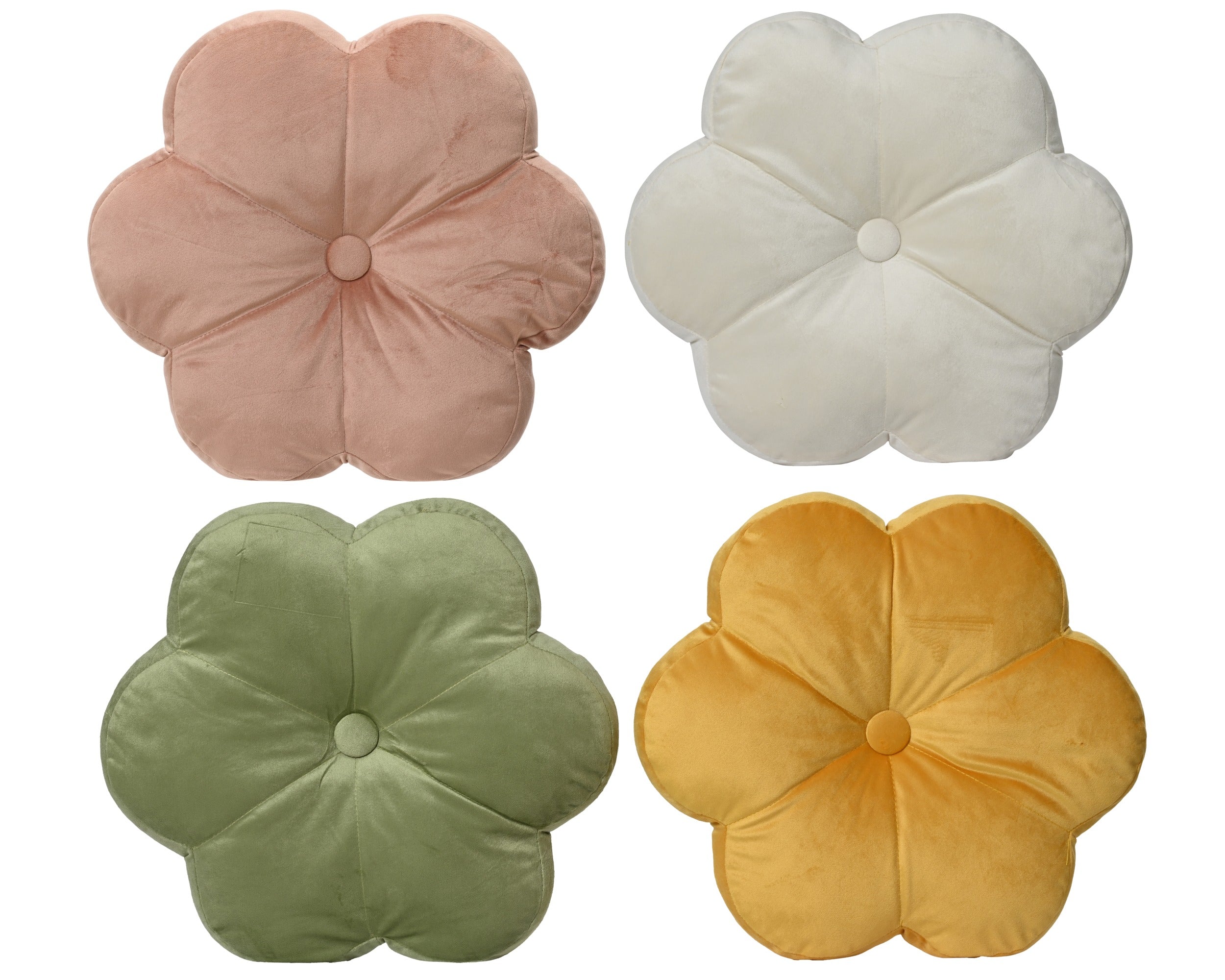 Kussen bloem - 38x38cm - ass. (prijs per stuk)