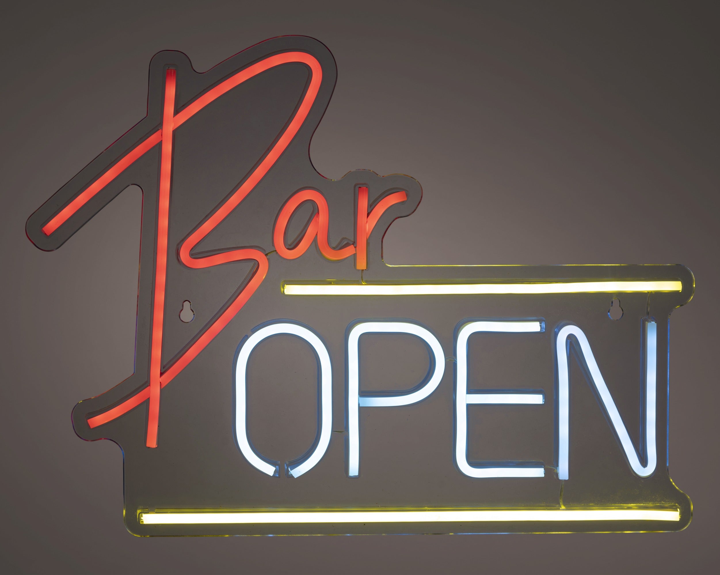 LED neon light - Bar open - 40x30cm - multi