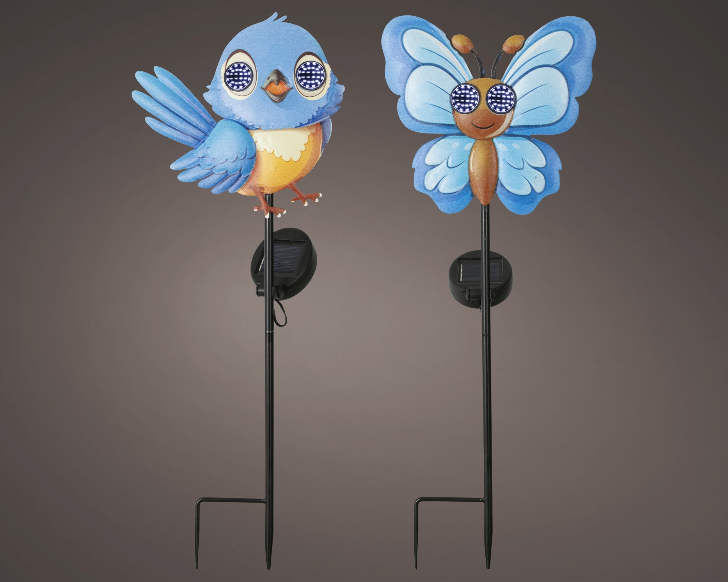 Solarverlichting vogel & vlinder outdoor - 10,5x19x78cm - ass.
