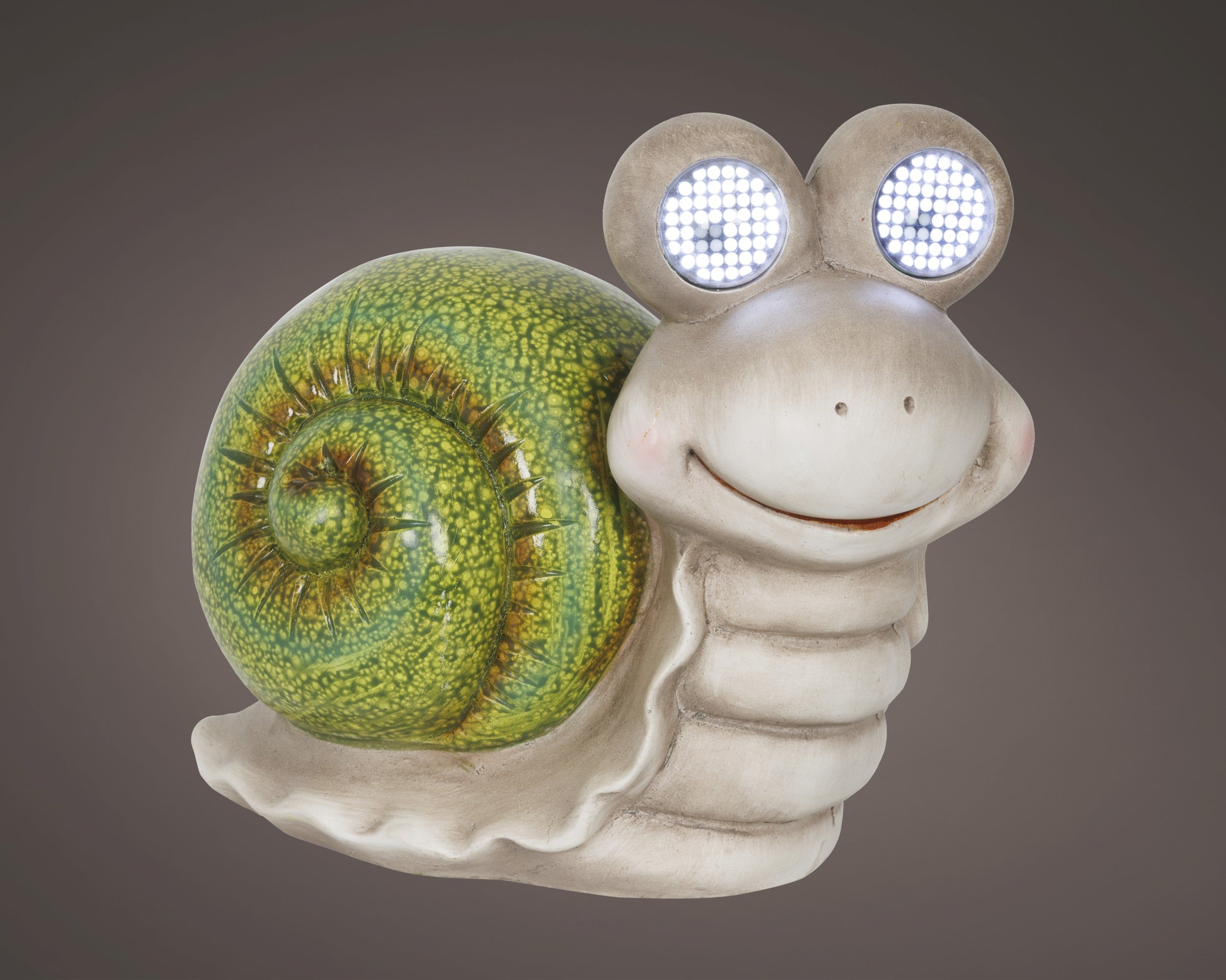 Solarverlichting slak outdoor - 15,7x26x23,5cm - grijs/groen