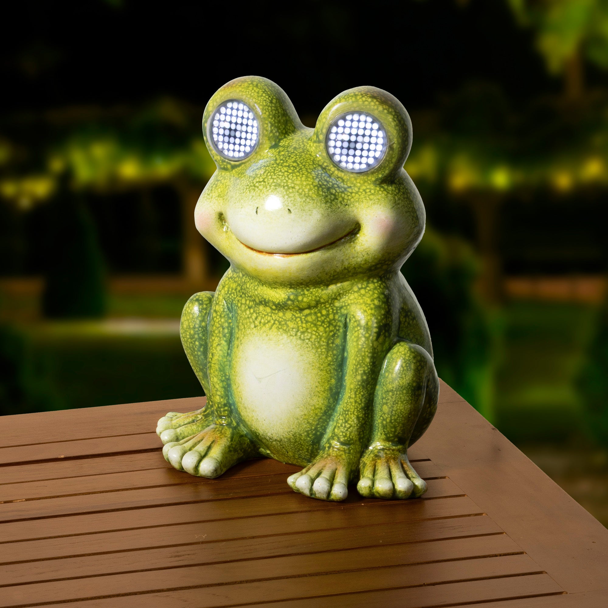 Solarverlichting kikker outdoor - 17,2x20x24,5cm - groen