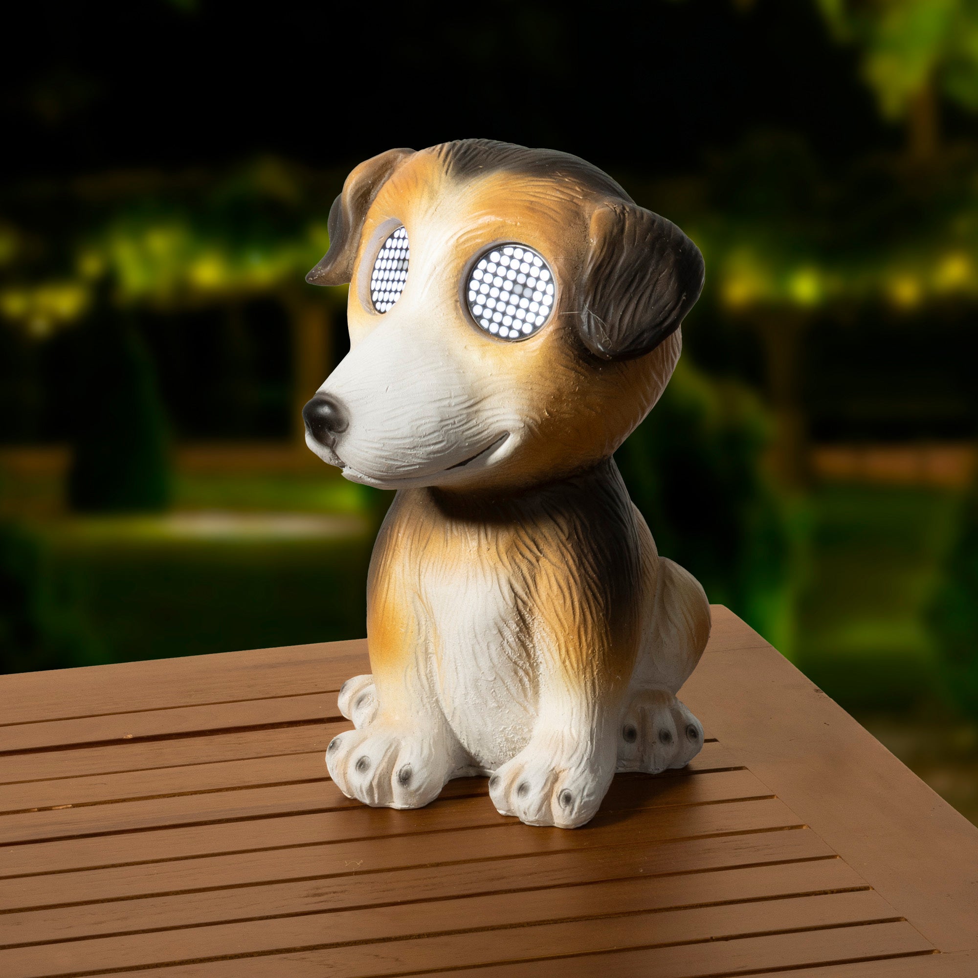 Solarverlichting hond outdoor - 17x20,2x25cm - bruin