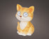 Solarverlichting kat outdoor - 13,8x15x22,5cm - oranje
