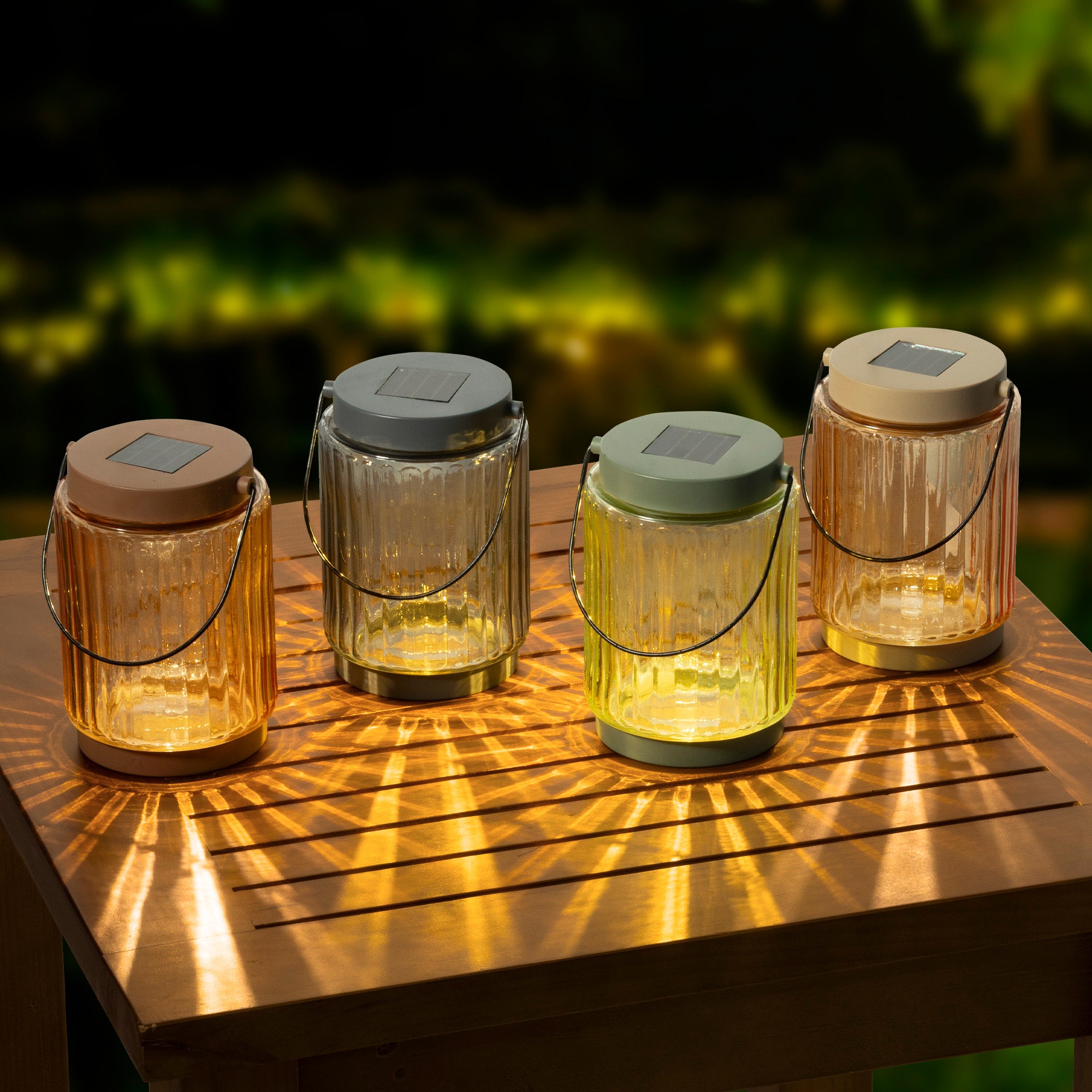 Solarverlichting lantaarn outdoor - 8,5x12cm - ass.