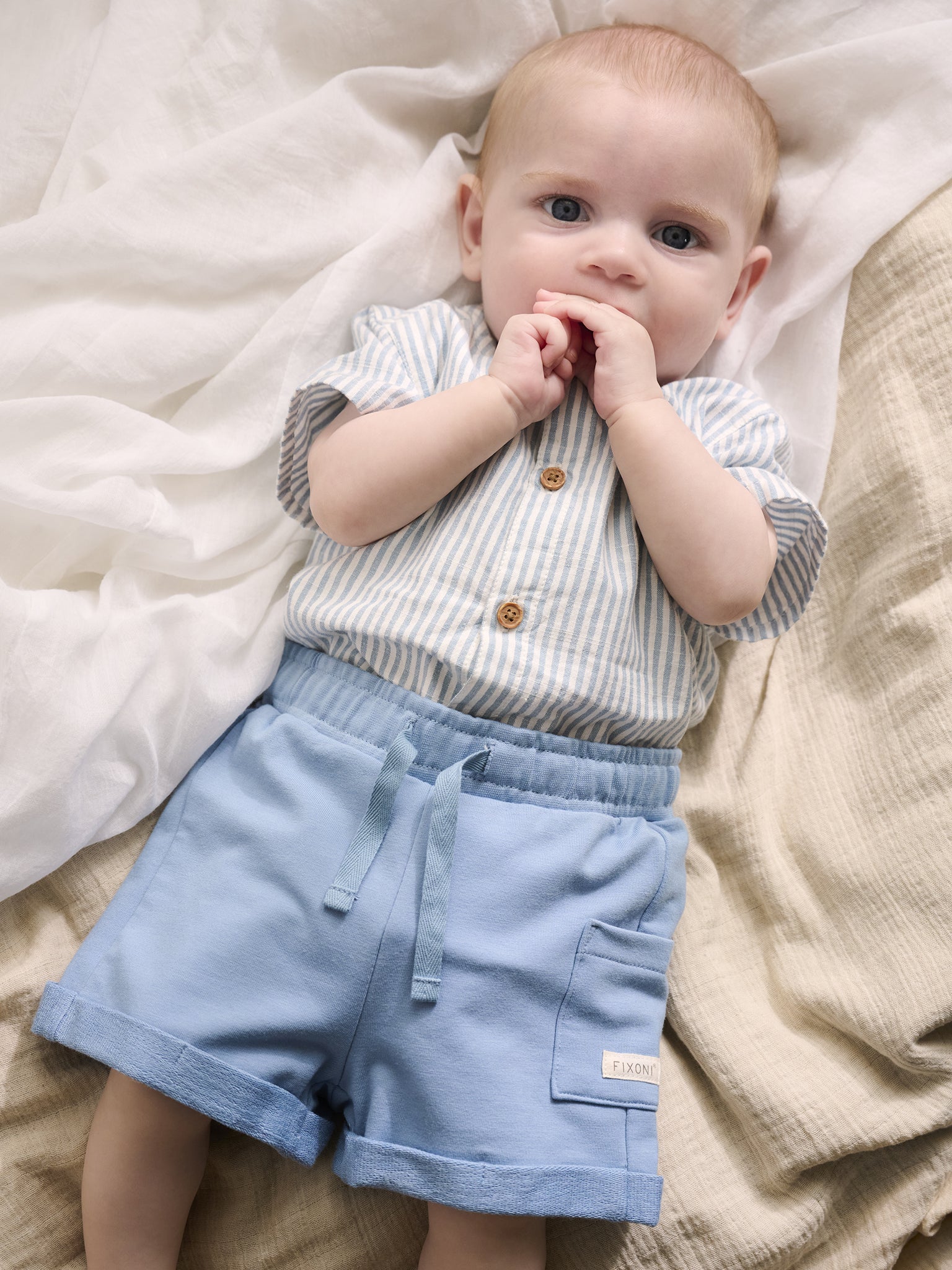 FIXONI Boy body shirt SS woven - mountain - 62