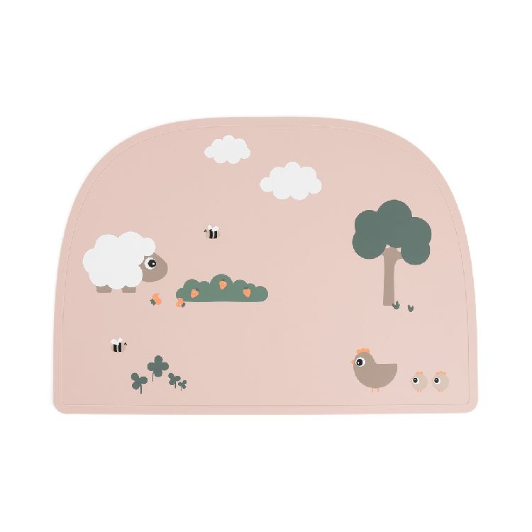 DONE BY DEER Placemat - Tiny Farm - powder