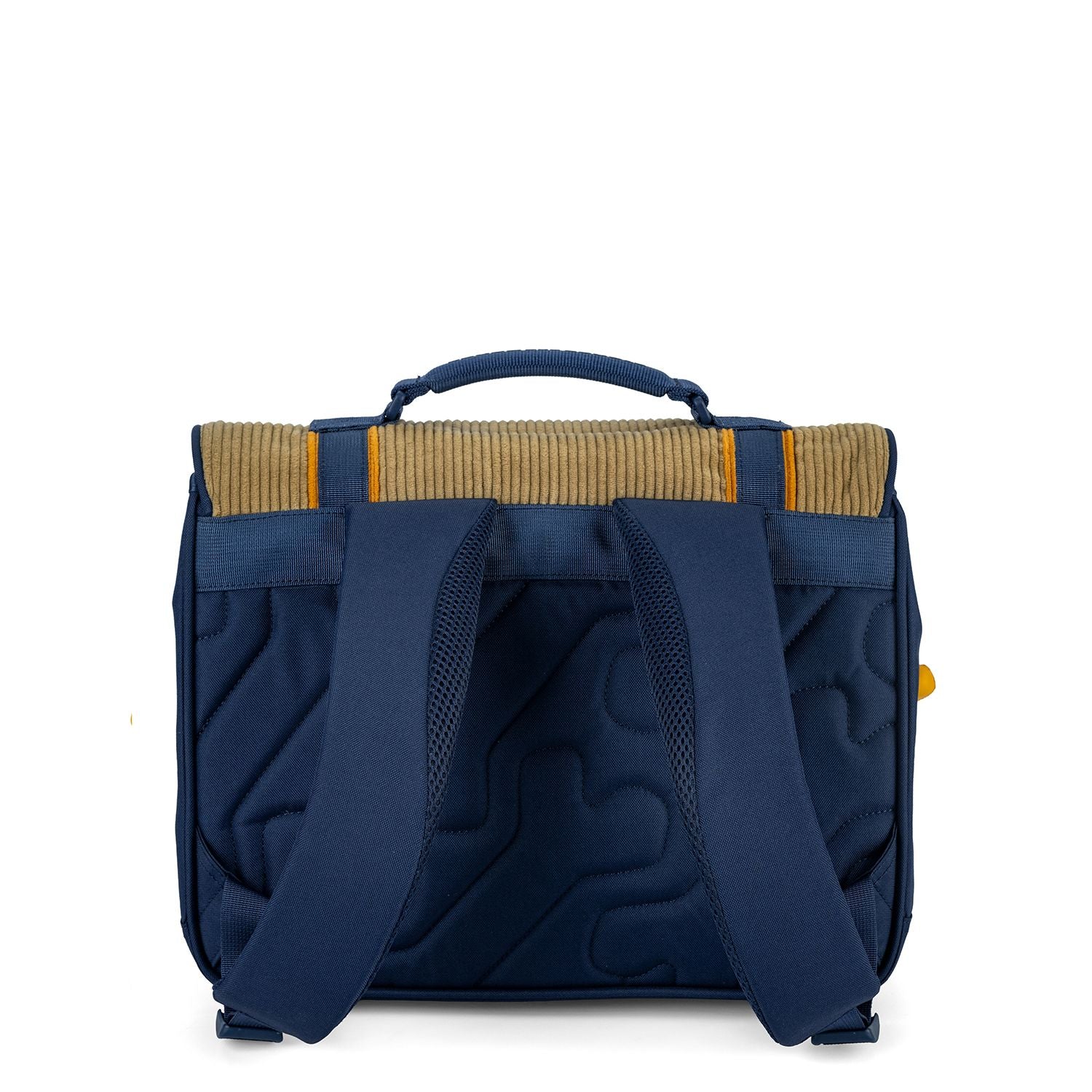 STONES&BONES Cassis schooltas - Corduroy khaki + honey