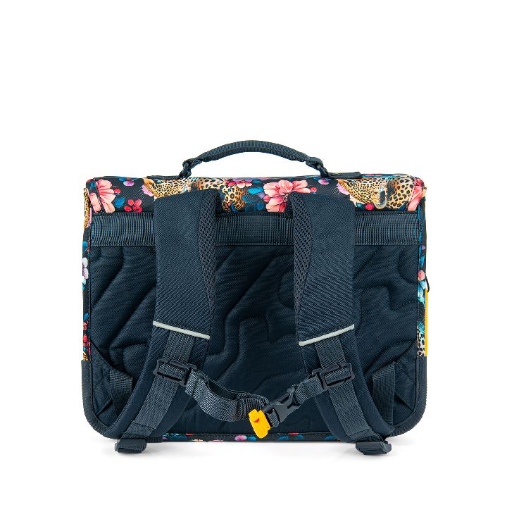 STONES&BONES Lily schooltas  - Floral ambush navy