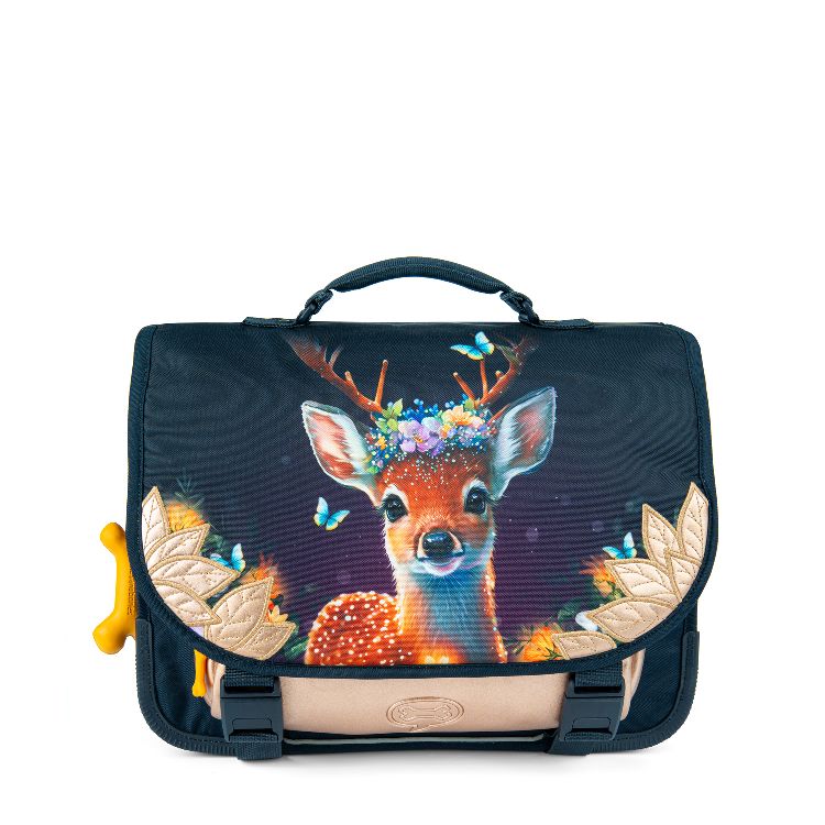 STONES&BONES Lotus schooltas - Fairy fawn navy