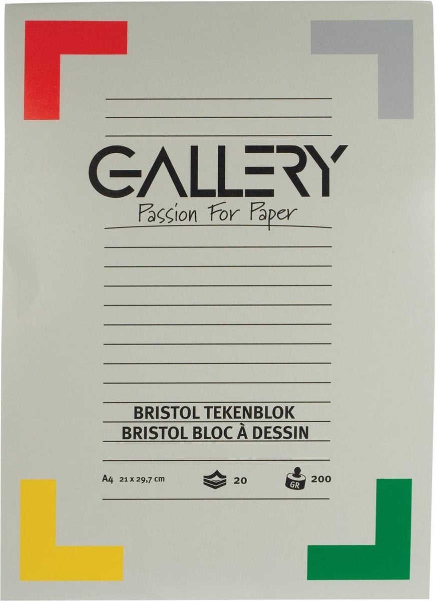 TEKENBLOK BRISTOL DIN A4 20BL