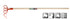 POLET Mesthaak dul 4tand 260x210mm met steel 1.3m