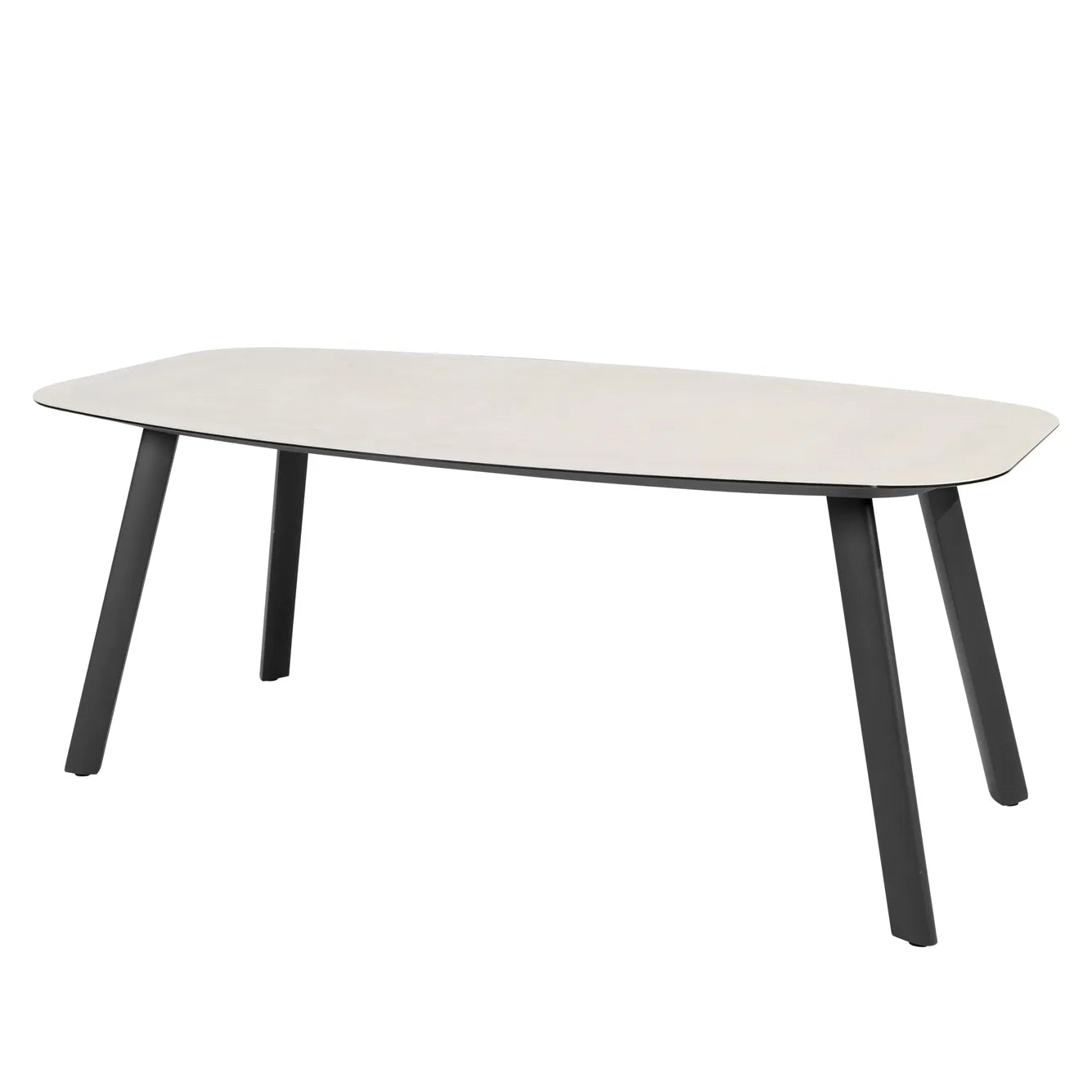 4SEASONS Manolo eettafel - 240x103cm - keramiek blad/ alu onderstel antraciet
