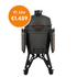 THE BASTARD VX Medium - compleet Kamado TU BBQ H126cm matzwart grilloppervlak 42cm   TU