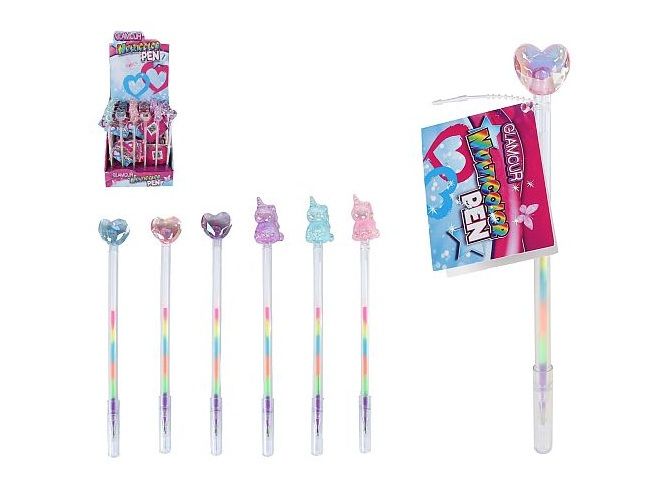 GLAMOUR Pen unicorn/ hart - ass.  (prijs per stuk)