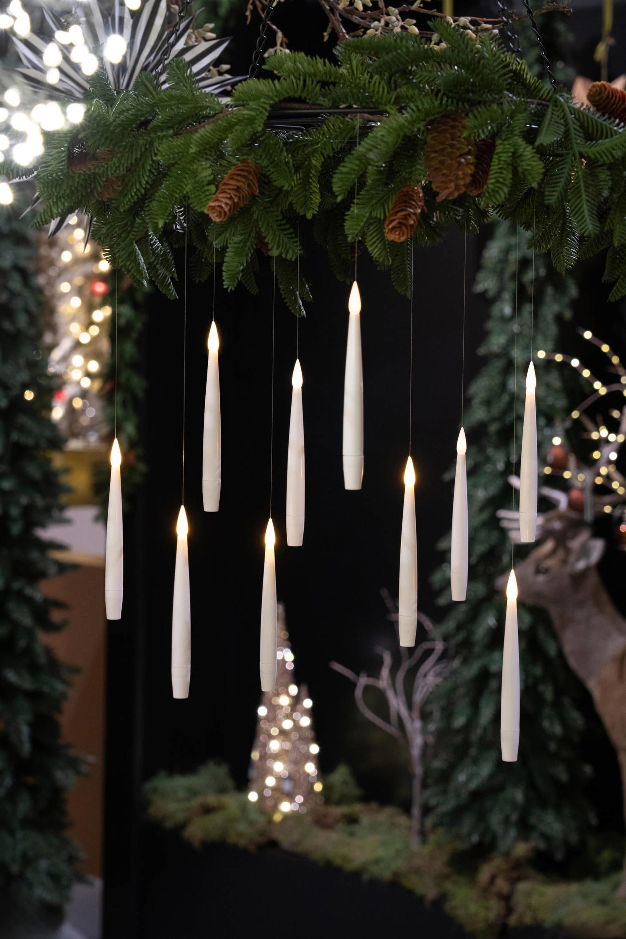 LUCA Lighting hangende kaars LED 10st. 15.5cm - wit