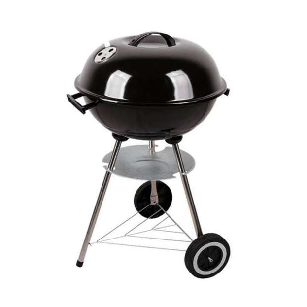 Barbecue bol - dia 44cm - hoogte 70 cm Houtskoolbbq kogelgrill op wielen zwart