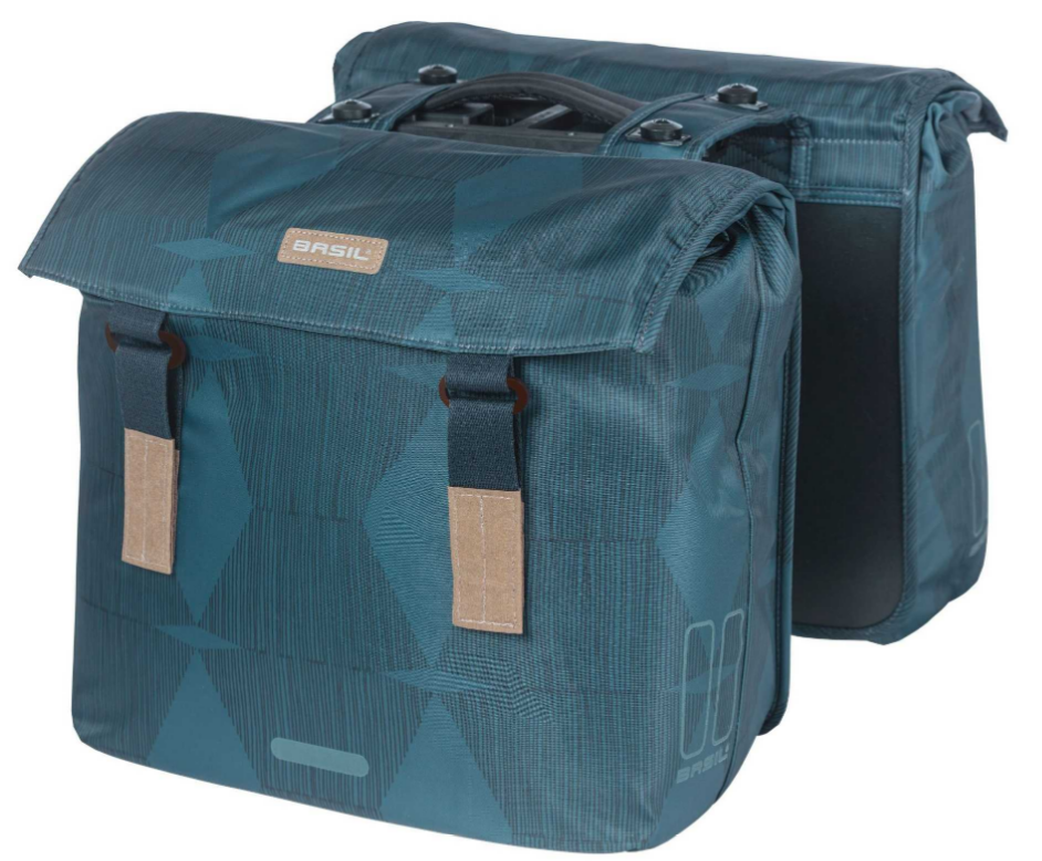 BASIL Elegance - Fietstas dubbel MIK 40-49L - estate blue