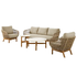 CALLISTO OUTDOOR Preston loungeset - teak/ rope/ olefin