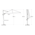 PLATINUM Challenger T2 premium parasol - 300x300cm - faded black/ teak look mast
