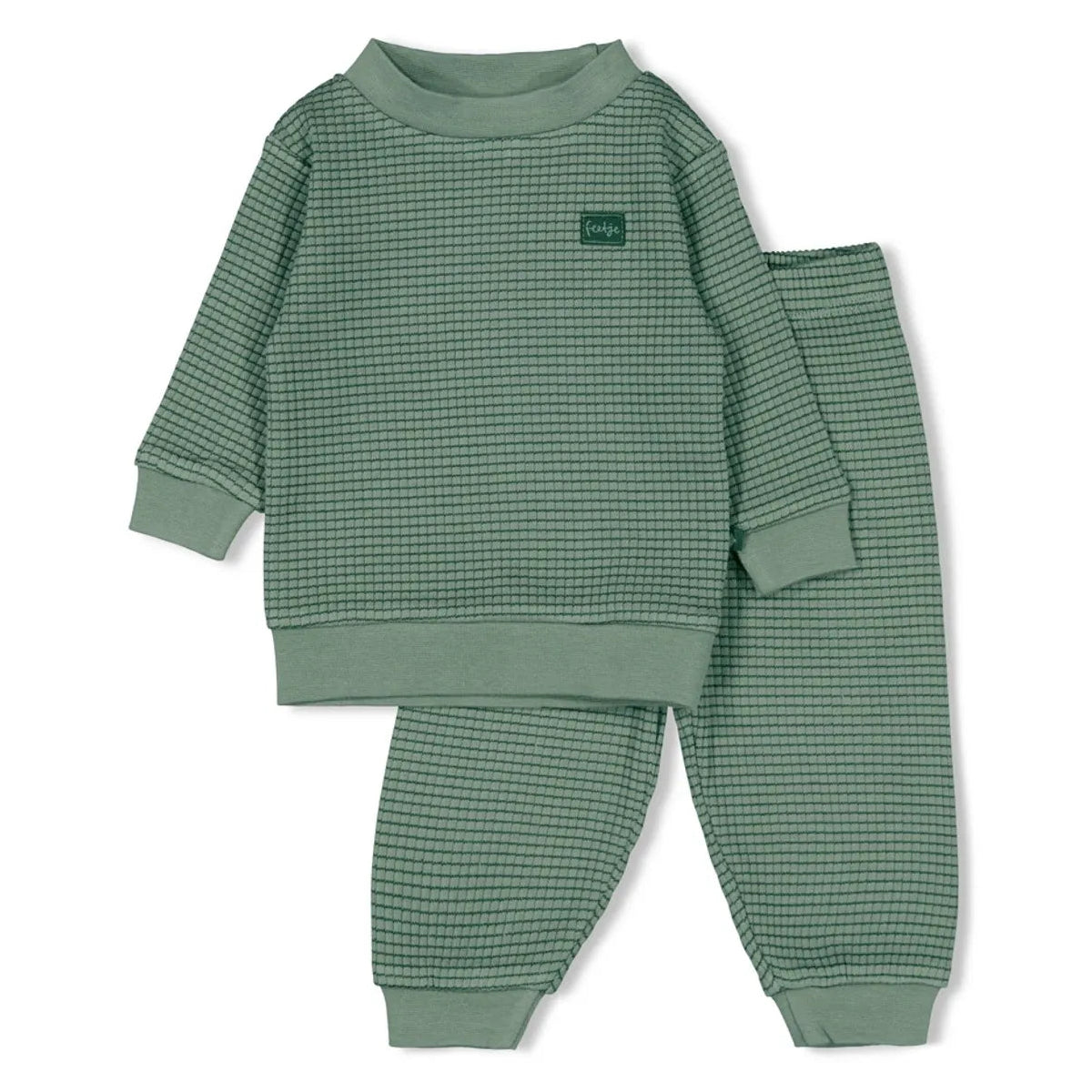 FEETJE Pyjama wafel Family Lim. Edit.- zeegroen - 80