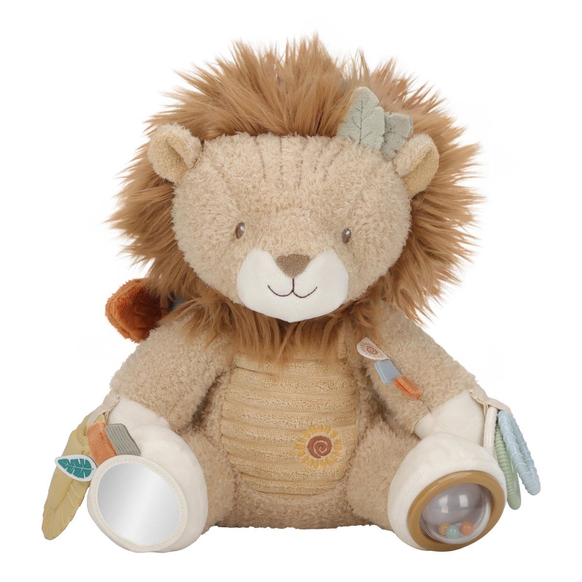 LITTLE DUTCH Safari Friends activiteitenknuffel leeuw - geel