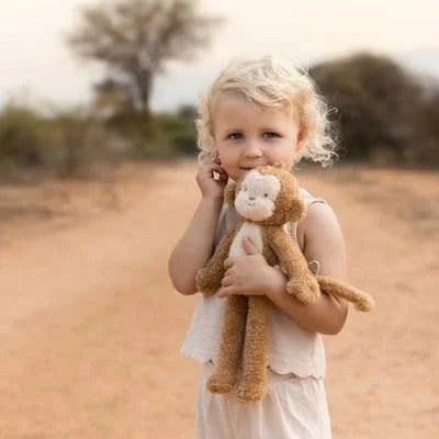 LITTLE DUTCH Safari Friends knuffel aap - bruin