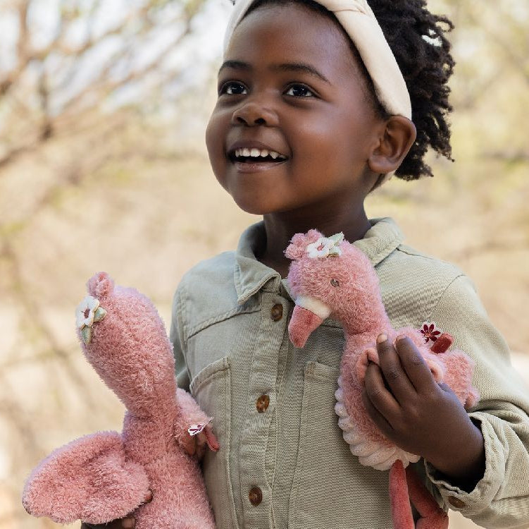 LITTLE DUTCH Safari Friends knuffel flamingo 35 cm - roze