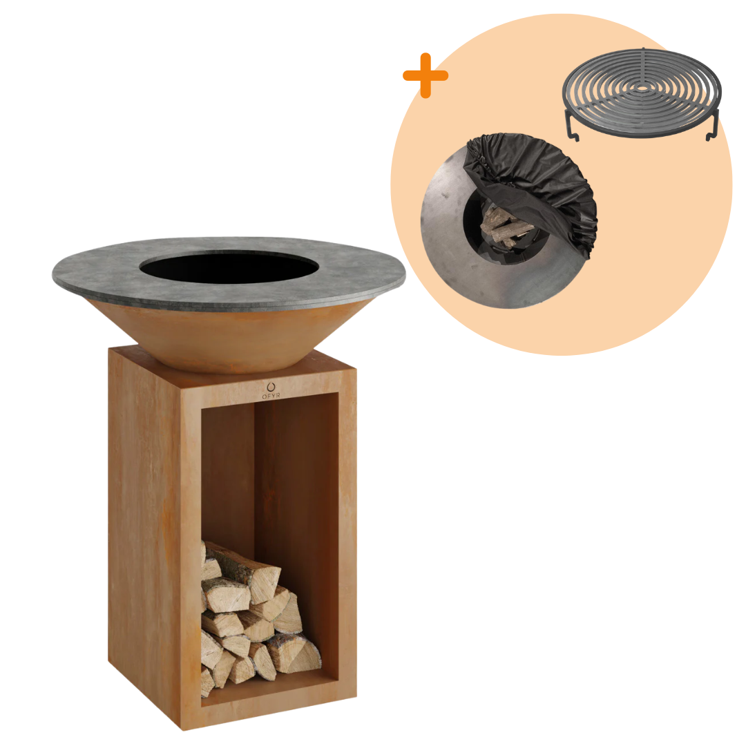 OFYR - Classic storage corten 85 Barbecue vuurschaal grill