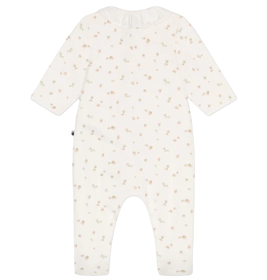 PETIT BATEAU Meisjes pyjama velours - marshmallow - 12m