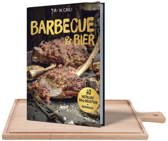 PUUR HOUT Set steak plank met boek: Winter bbq TU UC