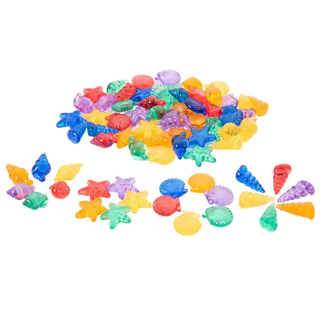 TICKIT doorschijnende schelpen in kleur