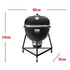WEBER Summit Kamado houtskool barbecue - met verstelbaar rooster H114xB88xD91cm