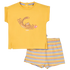 WOODY Meisjes pyjama - geel - 8j.