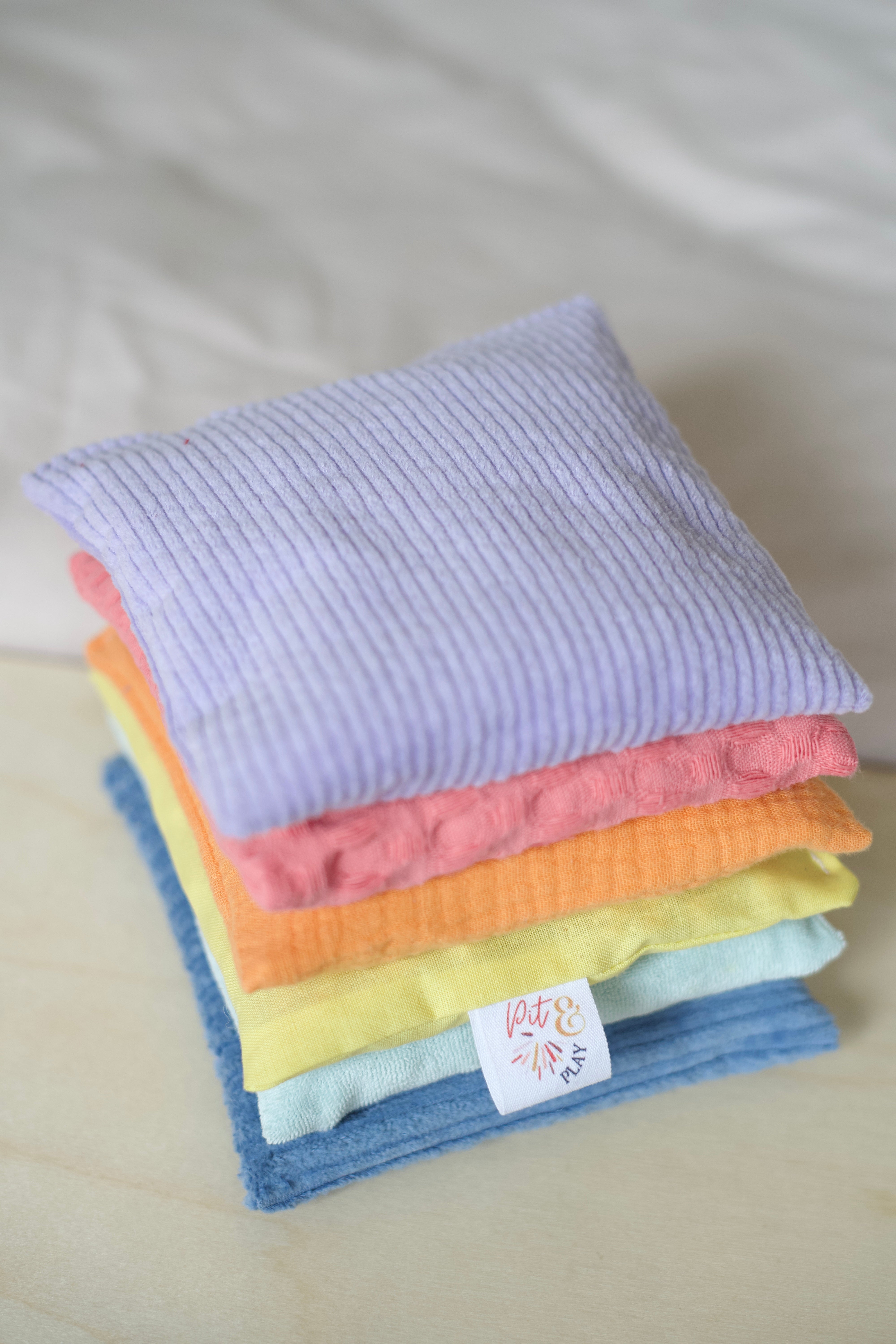 Pittenzakjes set regenboog pastel - 6st.