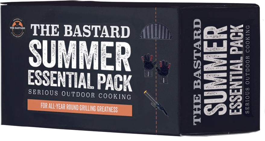 THE BASTARD Large - compleet Kamado BBQ keramisch zwart 8/12pers - GRATIS SummerEssentialPack